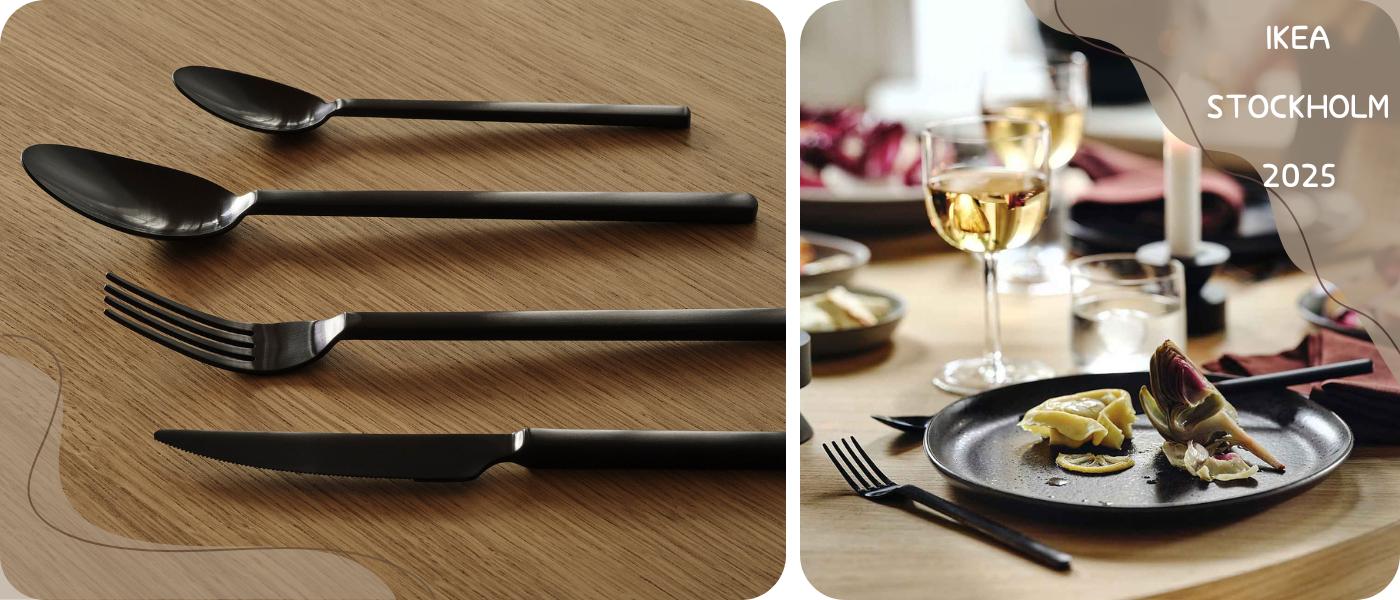 سرویس قاشق و چنگال 24 تکه ایکیا مدل IKEA STOCKHOLM 2025